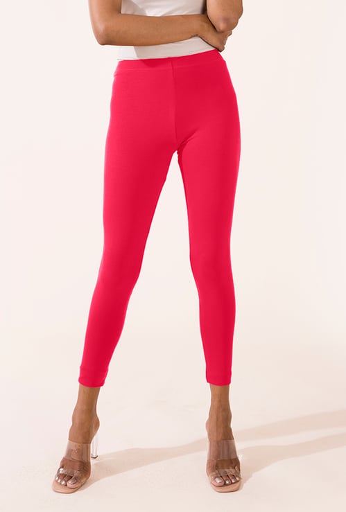 GO COLORS Women Solid Leggings