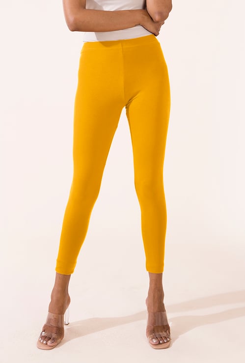 GO COLORS Women Solid Leggings