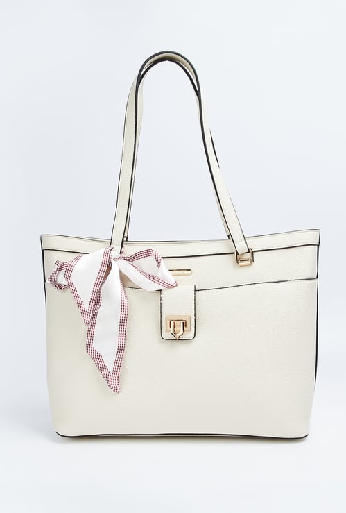 GINGER Scarf Detail Shoulder Bag