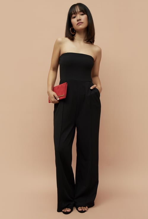 GINGER Women Solid Tube Jumpsuit