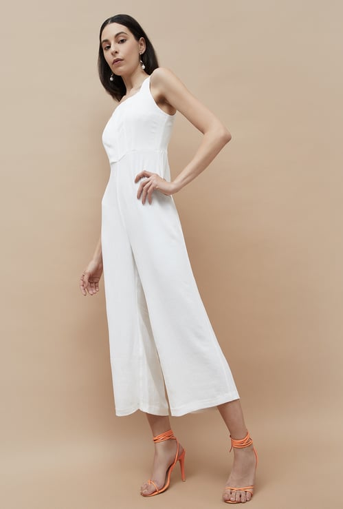 GINGER Solid Sleeveless Jumpsuit