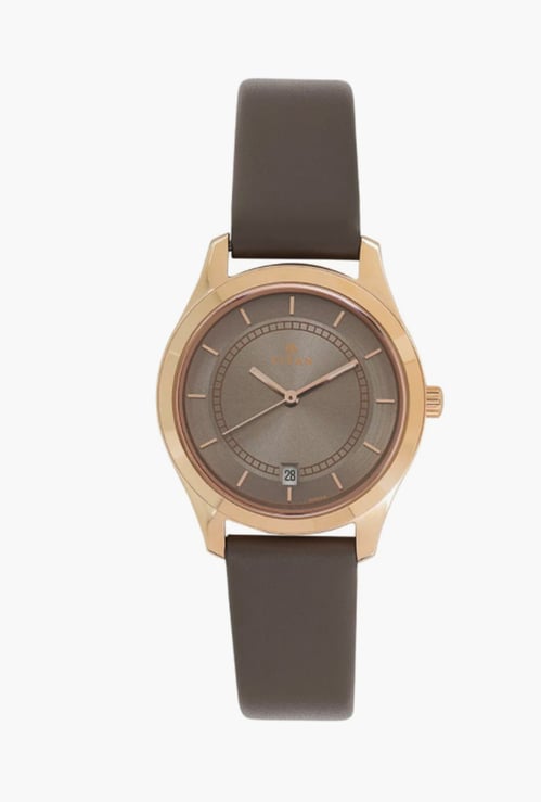 TITAN Workwear Women Analog Watch with Leather Strap - NS2596WL02