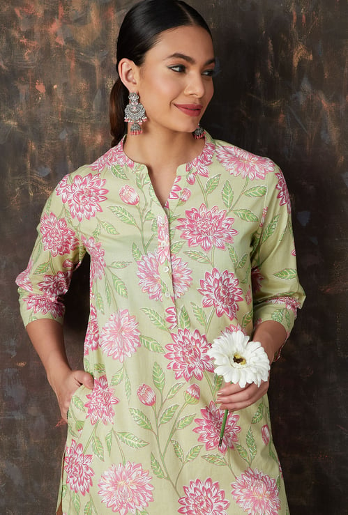 MELANGE Women Floral Printed Straight  Kurta