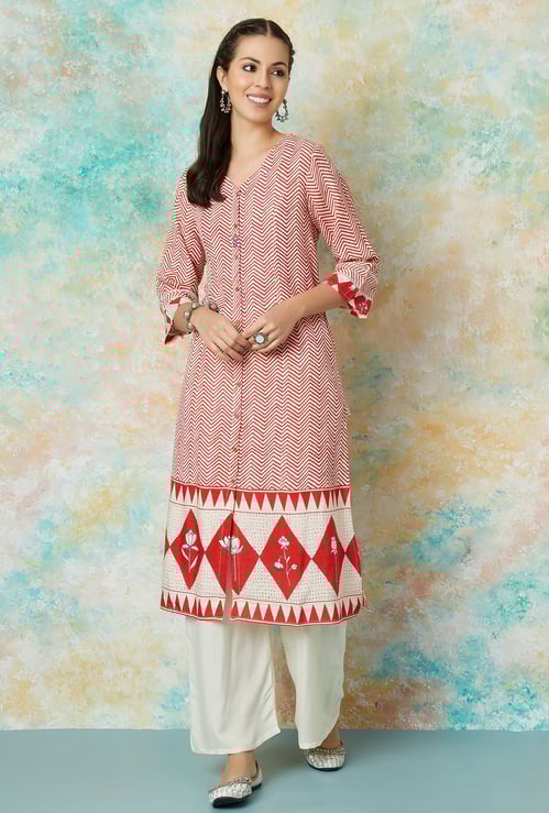 MELANGE Printed A-Line Kurta