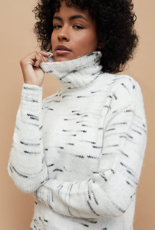 FAME FOREVER Women Knitted Turtle Neck Sweater.