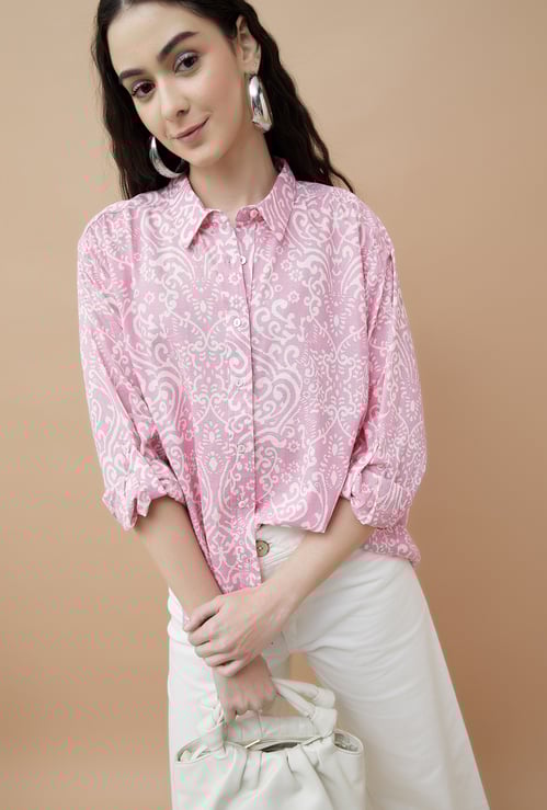 COLOUR ME Ethnic Print Regular Fit Shirt