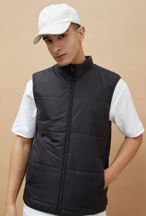 FAME FOREVER Quilted Sleeveless Jacket