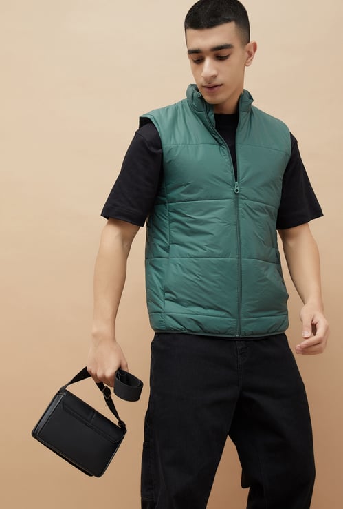 FAME FOREVER Quilted Sleeveless Jacket