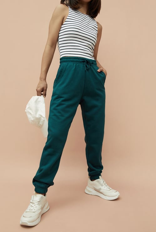 GINGER Solid Elasticated Joggers