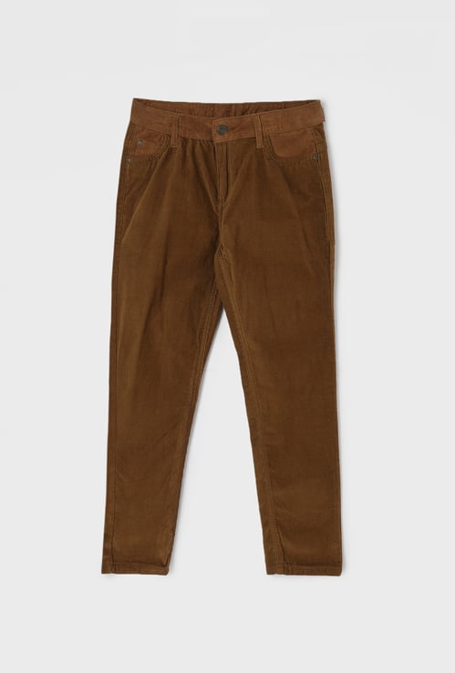 FAME FOREVER Textured Corduroy Trousers