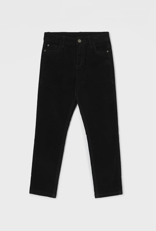 FAME FOREVER Textured Corduroy Trousers