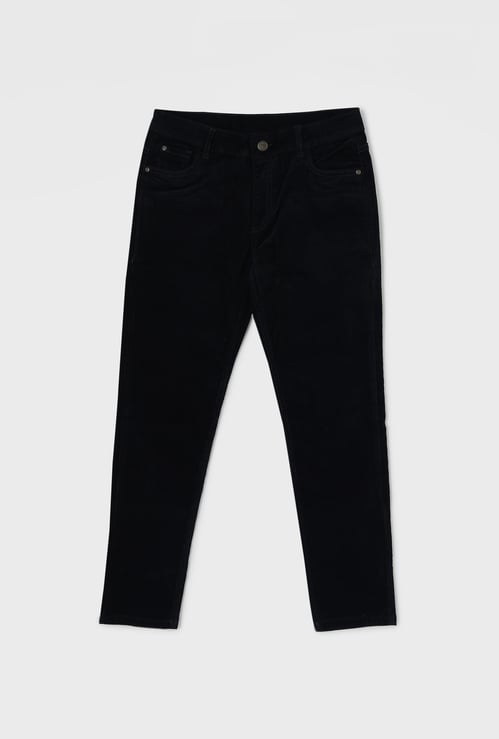 FAME FOREVER Textured Corduroy Trousers