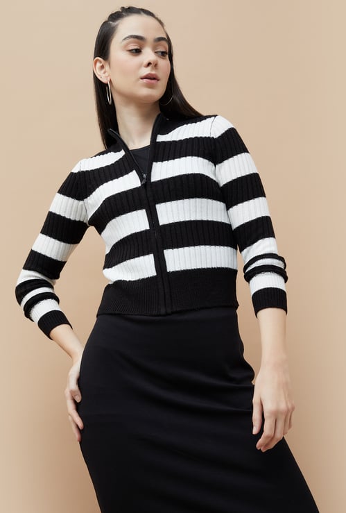 GINGER Knit Zip-Through Cardigan