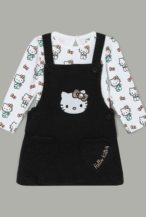 JUNIORS Printed Dungaree Dress