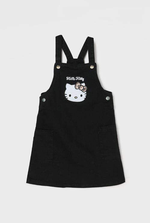 FAME FOREVER Kitty Embellished Pinafore Dress