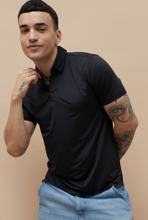 BOSSINI Solid Polo T-shirt