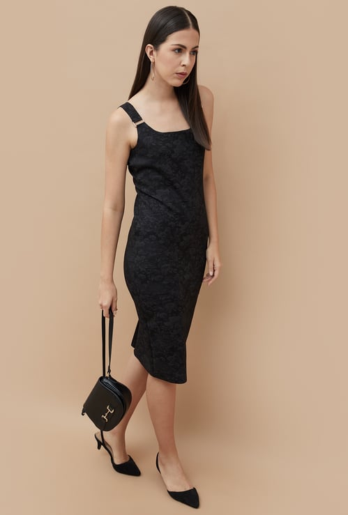 CODE Floral Print Bodycon Dress