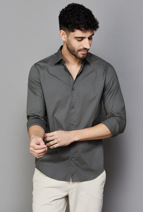 UNITED COLORS OF BENETTON Solid Slim Fit Casual Shirt