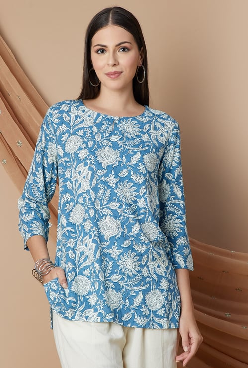 MELANGE Printed Straight Kurti