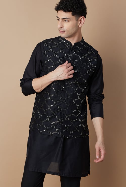 MELANGE Embroidered Nehru Jacket