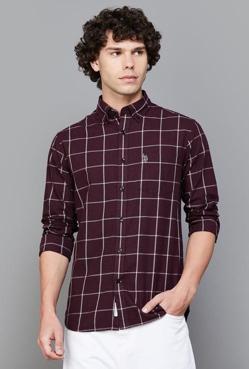 U.S. POLO ASSN. Checked Regular Fit Shirt