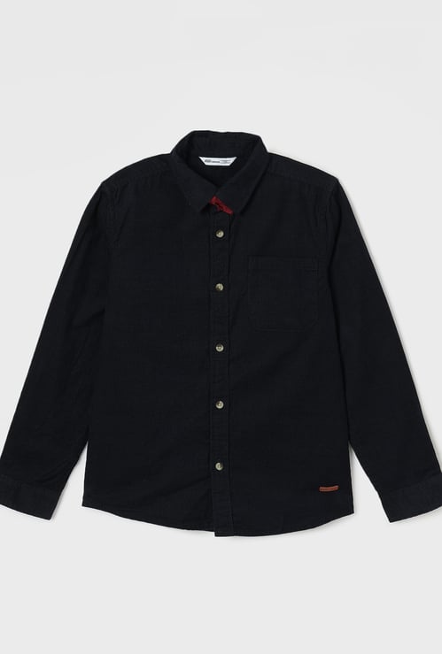 FAME FOREVER Textured Shirt with Bow