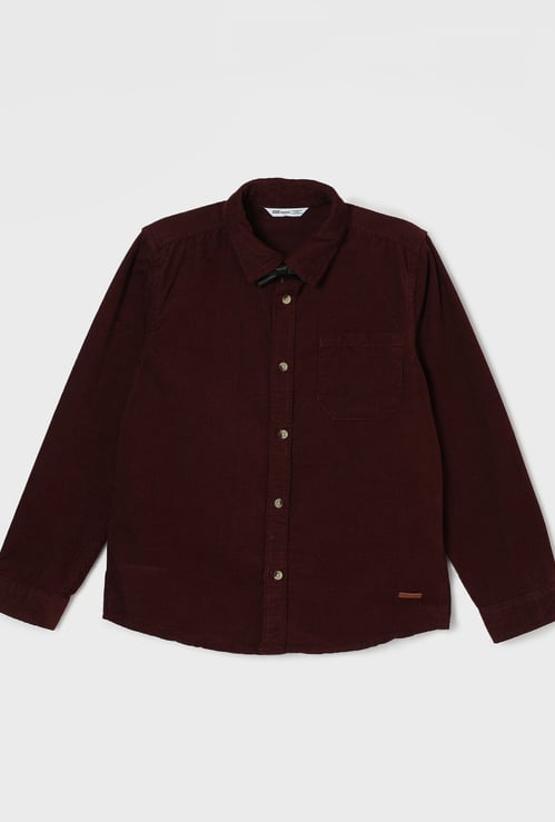 FAME FOREVER Textured Shirt with Bow