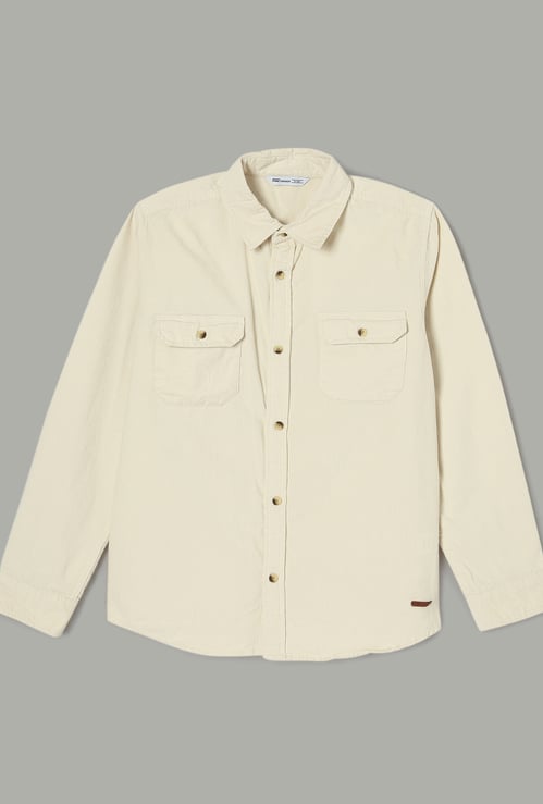 FAME FOREVER Corduroy Textured Shirt
