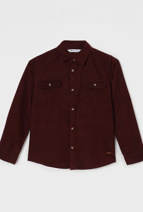 FAME FOREVER Corduroy Textured Shirt