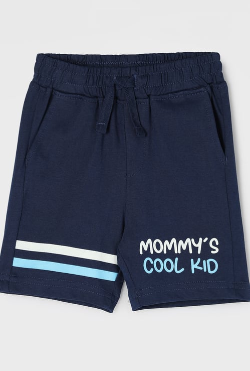 JUNIORS Typographic Print Elasticated Shorts