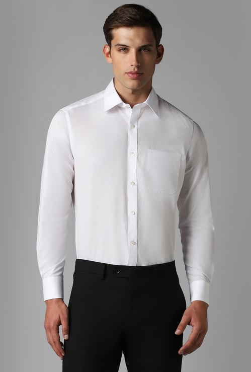 LOUIS PHILIPPE Solid Regular Fit Formal Shirt