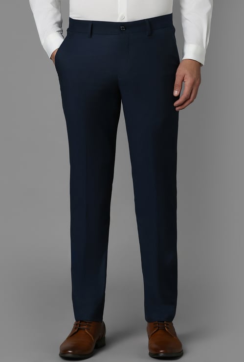 LOUIS PHILIPPE Solid Super Slim Formal Trousers