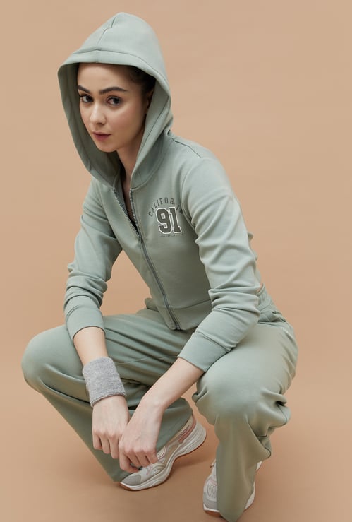 KAPPA Appliqued Cropped Sweatshirt
