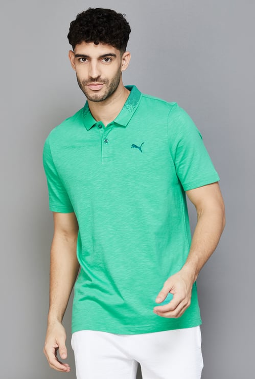 PUMA Men Solid Regular Fit Polo T-shirt