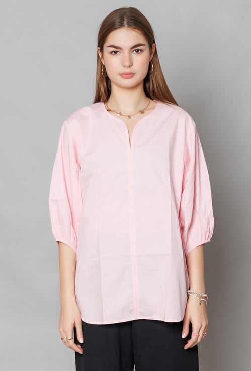 ZINK LONDON Women Solid Relaxed Fit Top