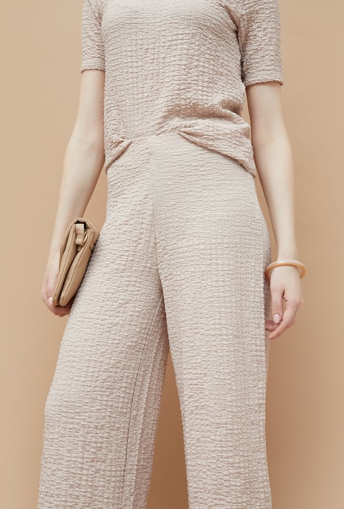CODE Textured Ankle Length Trousers