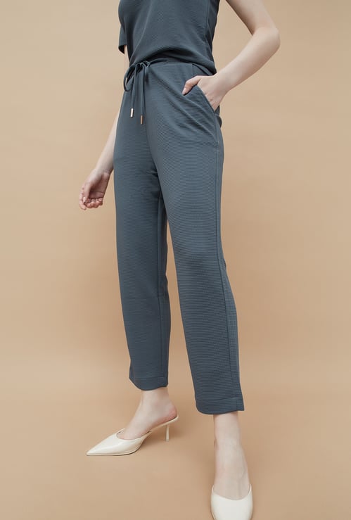 CODE Textured Elasticated Trousers