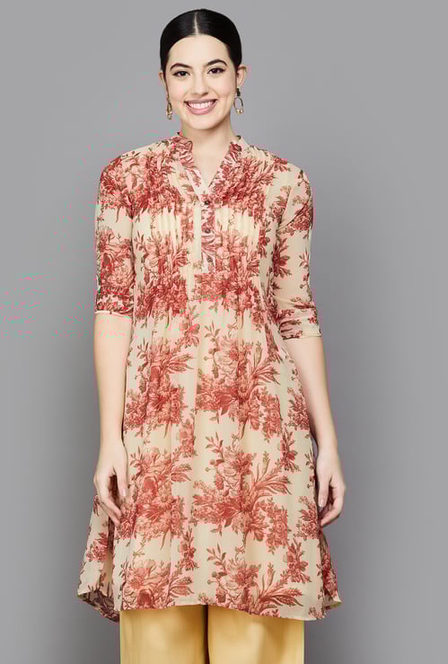 BIBA Printed Kurta with Slip