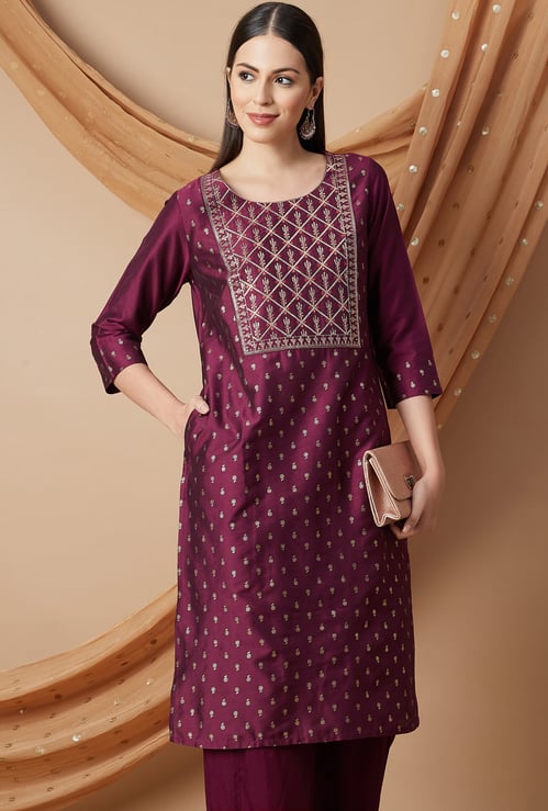 MELANGE Embellished Straight Kurta