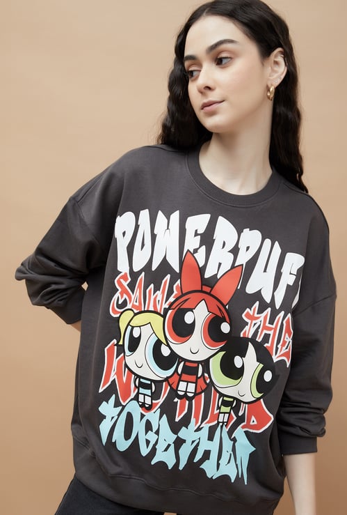GINGER Powerpuff Girls Graphic Print Sweatshirt