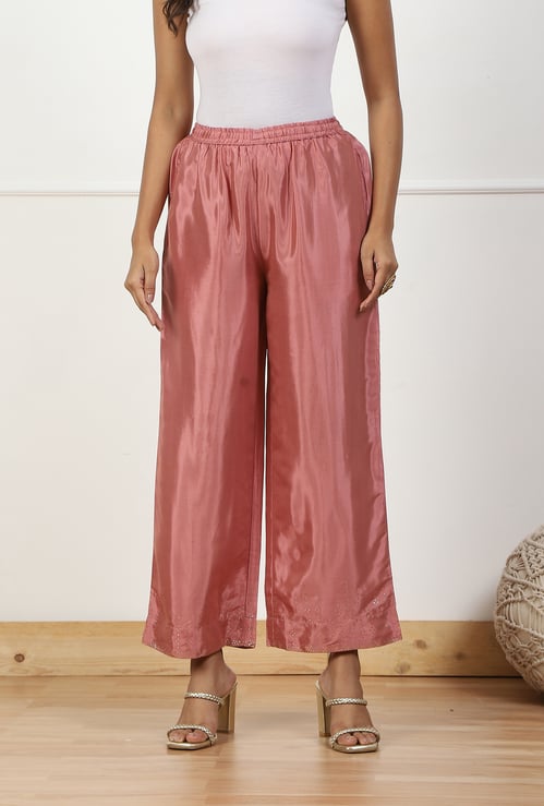 BIBA Solid Elasticated Palazzos