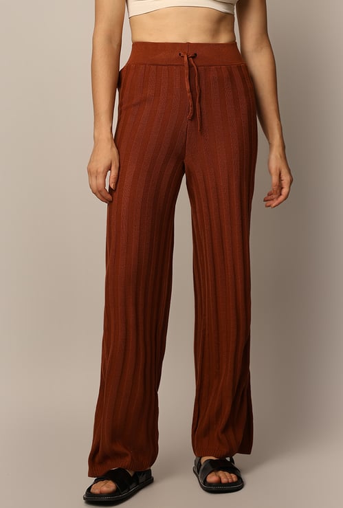 ONLY Solid Rib-Knit Pants