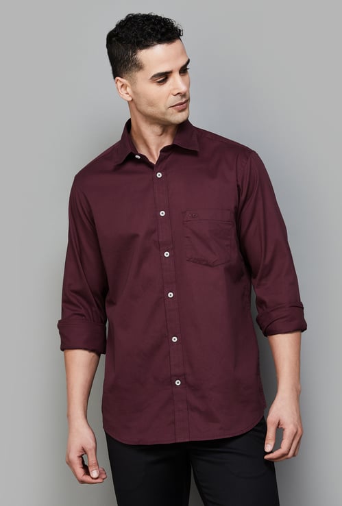 COLORPLUS Solid Regular Fit Casual Shirt