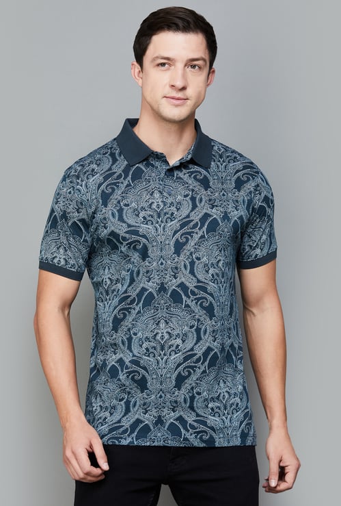 COLORPLUS Printed Polo T-shirt