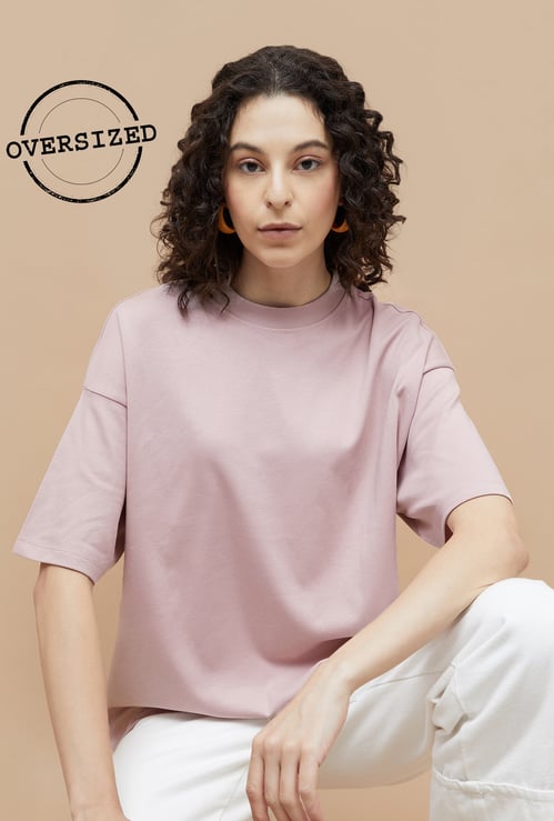 GINGER Solid Oversized T-shirt