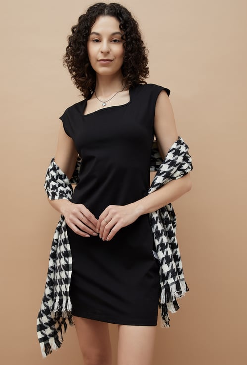 GINGER Solid Mini Dress