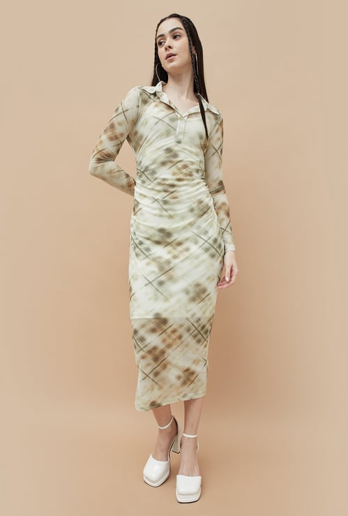 GINGER Printed Bodycon Dress with Inner