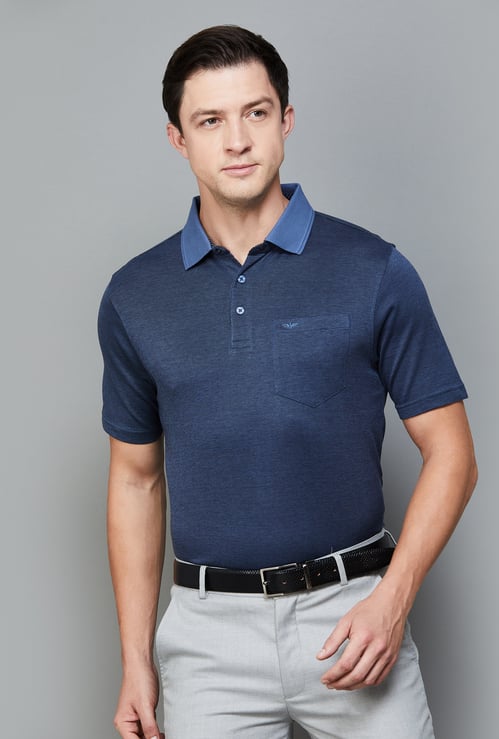 PARK AVENUE Solid Slim Fit Polo T-shirt
