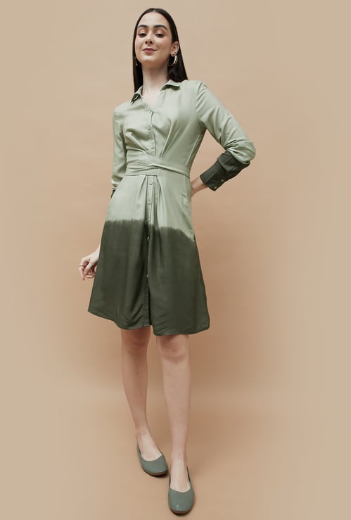 FAME FOREVER Ombre Shirt Dress
