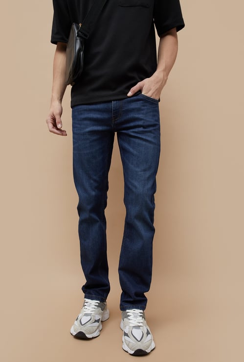 FORCA Washed Slim Straight Jeans